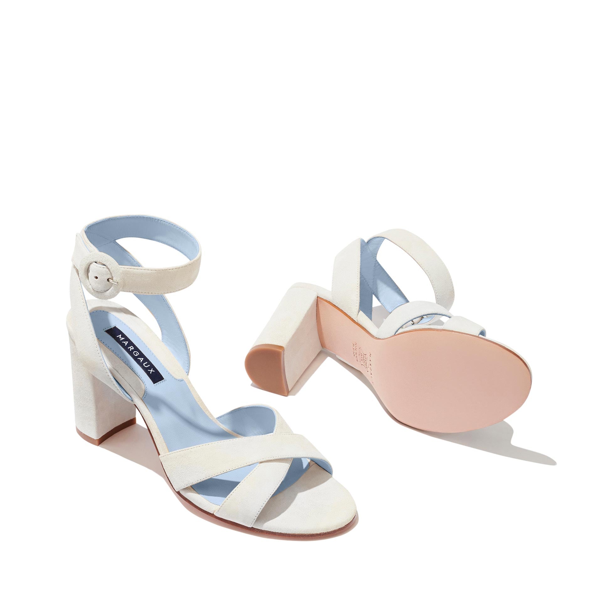 ivory - suede, blue