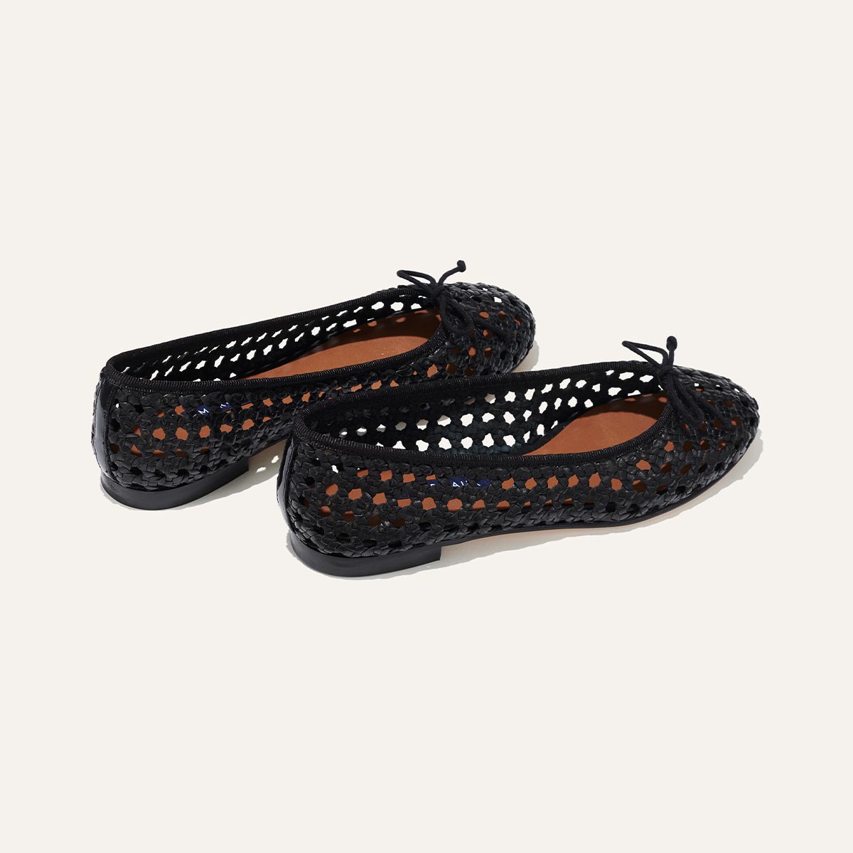 The Woven Demi - Black Leather