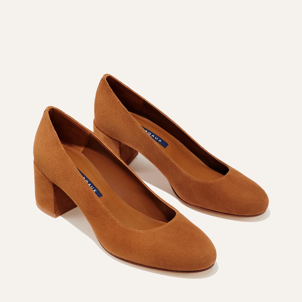 Chestnut store suede pumps