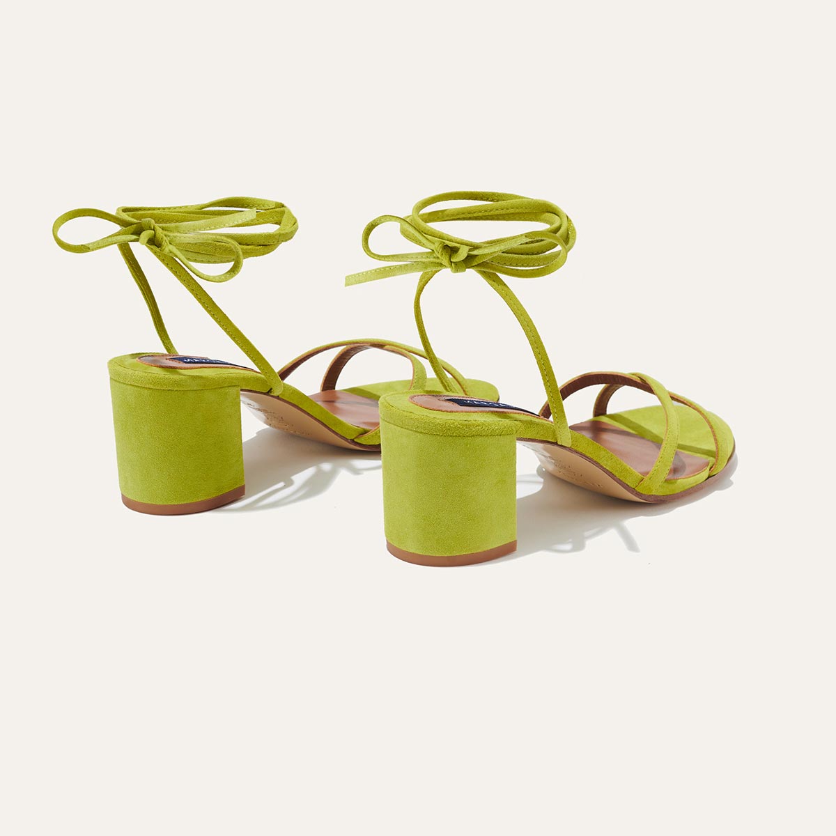 The Soho Sandal - Chartreuse Suede